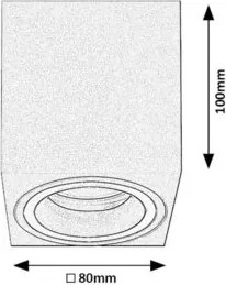 Spot aplicat tavan Kobald negru