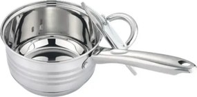 Cratita cu capac Bohmann BH 3138-14, 14 cm, Otel inoxidabil, Inductie, Argintiu/Inox