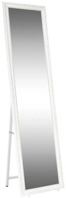 Oglinda de podea, alb ornament auriu, LAVAL