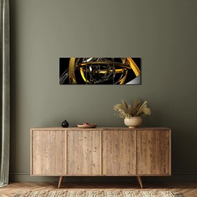 Tabloucu abstracție modernă (cu ceas) (90x30 cm)