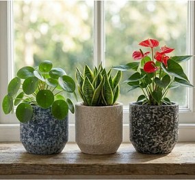 Ghiveci decorativ din ceramică handmade ø 14 cm Almada – Ego Dekor