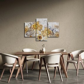 Tablou - Floarea-soarelui pe perete (90x60 cm)