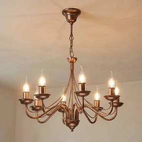 Candelabru cu lanț ANTON 8xE14/60W/230V bronz