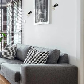 Spot de perete DANTE 1xGU10/25W/230V negru/auriu