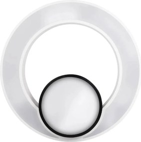 Plafonieră LED modernă Erste Donut 500mm 45W 2250lm, CCT 3000K-6000K reglabilă prin telecomandă, design circular alb-auriu pentru interior