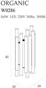 Aplica LED dimabila design Premium Class Quality ORGANIC BLACK