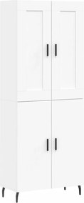 vidaXL Dulap înalt, alb, 69,5x34x180 cm, lemn compozit