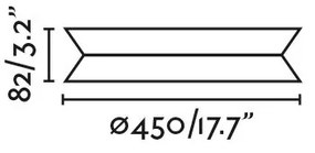 Plafoniera LED design circular 45cm TENDER negru