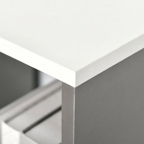 HOMCOM Bibliotecă Mobilă cu 8 Rafturi pentru Sufragerie și Dormitor, 100x24x124 cm, Gri Închis | Aosom Romania
