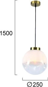 Lustră suspendată pe cablu VANA 1xE27/40W/230V alb/auriu