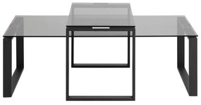 Set 2 mese de cafea cu blat din sticlă Actona Katrine