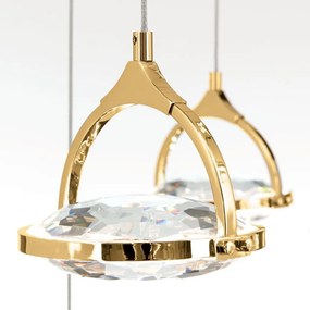 Lustra LED suspendata cu cristal K9 design lux MOON 12L
