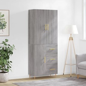 vidaXL Dulap înalt, gri sonoma, 69,5x34x180 cm, lemn compozit
