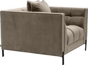 Fotoliu elegant design LUX Sienna, catifea greige 113385 HZ