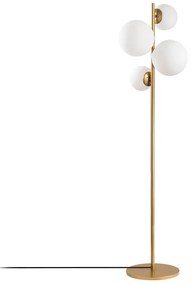 Lampadar auriu cu abajur din sticlă (înălțime 162 cm) Fazli – Opviq lights