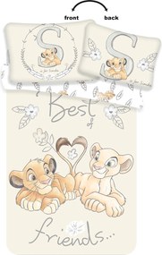 Lenjerie de pat din bumbac pentru patut LION KING BF crem Dimensiune lenjerie de pat: 40 x 60 cm | 100 x 135 cm