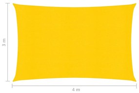 Panza parasolar, galben, 3x4 m HDPE, 160 g m   Galben, 3 x 4 m