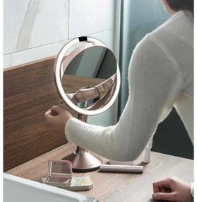 Oglindă cosmetică (5x) cu led/de mărire ø 20 cm Sensor Trio – simplehuman