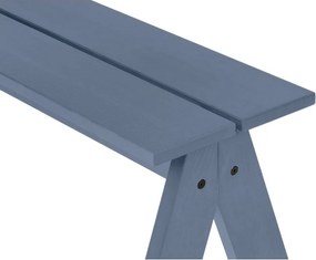 Bancă de grădină albastră din lemn masiv Navo – noo.ma