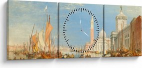 Tablou - Joseph Mallord William Turner, Venice the Dogana and San Giorgio Maggiore, reproducere (cu ceas) (90x30 cm)