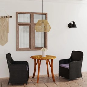 3071778 vidaXL Set mobilier de grădină, 3 piese, negru