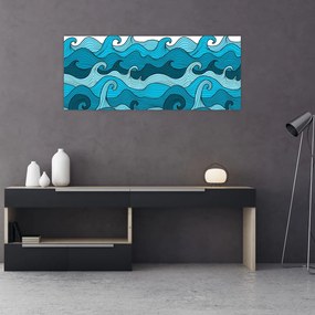 Tablou - Marea, abstracție (120x50 cm)