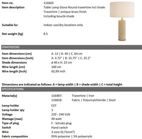 Veioza, Lampa de masa decorativa design LUX Giova Round