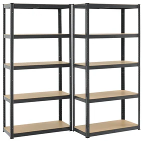 Juskys Set 2 rafturi - 180x90x40cm - gri
