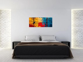 Tablou - Linii electrice abstracte (120x50 cm)