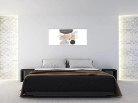 Tablou - Linie de artă flori N⁰2 (120x50 cm)