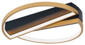 Plafoniera LED moderna design circular OLGA negru/auriu