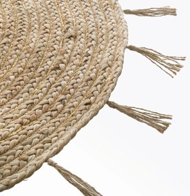 Covor rotund din iuta COSY LUREX 80 cm