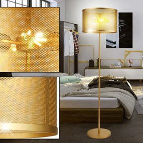 Searchlight EU2832-2GO - Lampadar FISHNET 2xE27/60W/230V auriu