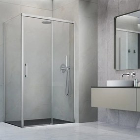 Cabina de dus dreptunghiulara cu usa glisanta Radaway Idea KDJ 130x90 cm finisaj nichel periat-transparent dreapta