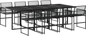 vidaXL Set mobilier de grădină, 9 piese, poliratan