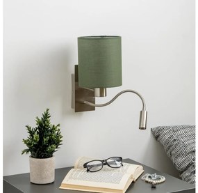 Lampă LED de perete Brilagi NUBILA 1xE27/25W/230V + LED/3W crom mat/verde