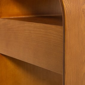 Noptieră în culoare naturală cu rafturi Momo – WOOOD