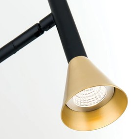 Veioza LED stil scandinav minimalist ODEON negru/alama