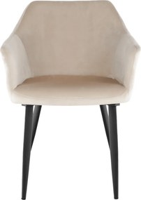 Scaun, material bej / picioare negre, ODOVEL