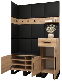 Set mobilier pentru hol Amanda 10 (Stejar artisan + gri închis). 1085941