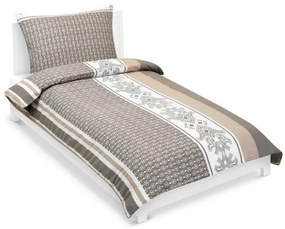 Lenjerie de pat din bumbac Bellatex Ornament cafea, 140 x 220 cm, 70 x 90 cm, 140 x 220 cm, 70 x 90 cm