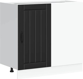 vidaXL Dulap de bucătărie „Lucca” negru, lemn stratificat