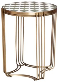 Masuta laterala, din metal si ceramica, Hortea