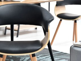 Scaun Enzo K (stejar negru + stejar). 1111036