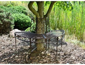 Bancă de grădină neagră din metal Narvi - Garden Pleasure