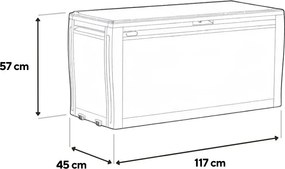 Ladă confortabilă din plastic pentru grădină 270 L grafit