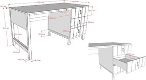 Birou de copii 70x140 cm Sezane – Vipack