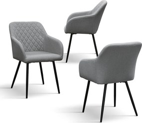 SET 2 Scaune Maura tip fotoliu ,tesatura ,structura metalica - STANDARD - 2 BUCATI - GRI