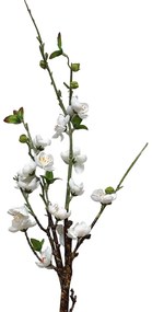 Creanga cu flori albe artificiale, BEAUTY, 50cm