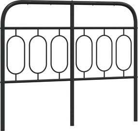 vidaXL Tăblie de pat de schimb metalică, negru, 120 cm